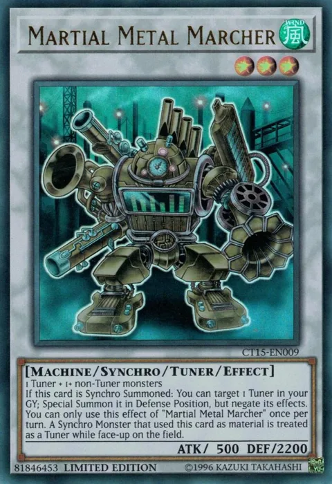 Martial Metal Marcher CT15-EN009 Yu-Gi-Oh card from 2018 Mega-Tins
