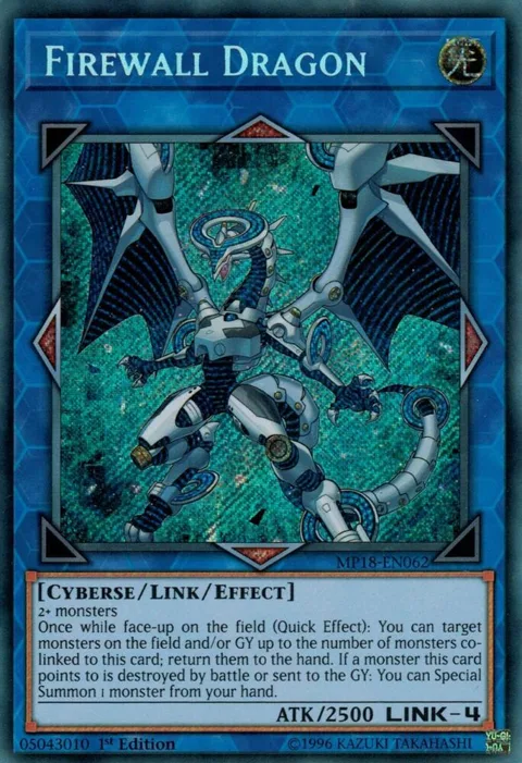 Firewall Dragon MP18-EN062 Yu-Gi-Oh card from 2018 Mega-Tins Mega Pack
