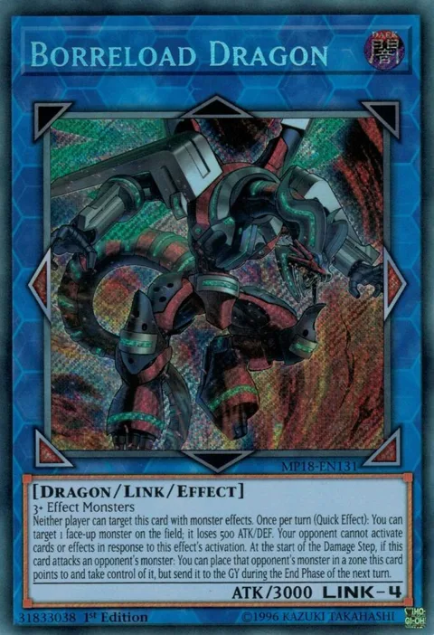 Borreload Dragon MP18-EN131 Yu-Gi-Oh card from 2018 Mega-Tins Mega Pack