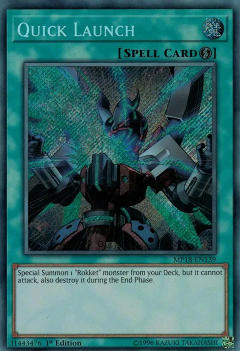 Quick Launch MP18-EN139 Yu-Gi-Oh card from 2018 Mega-Tins Mega Pack