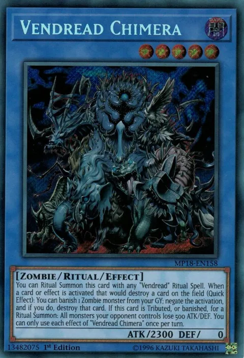 Vendread Chimera MP18-EN158 Yu-Gi-Oh card from 2018 Mega-Tins Mega Pack