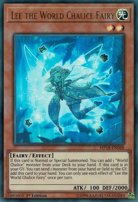 Lee the World Chalice Fairy MP18-EN048 Yu-Gi-Oh card from 2018 Mega-Tins Mega Pack