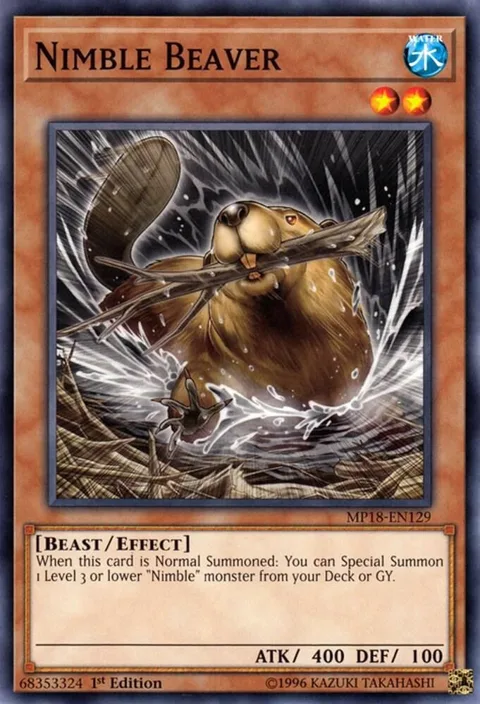Nimble Beaver MP18-EN129 Yu-Gi-Oh card from 2018 Mega-Tins Mega Pack