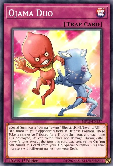Ojama Duo MP18-EN157 Yu-Gi-Oh card from 2018 Mega-Tins Mega Pack