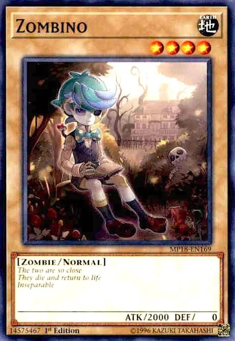 Zombino MP18-EN169 Yu-Gi-Oh card from 2018 Mega-Tins Mega Pack