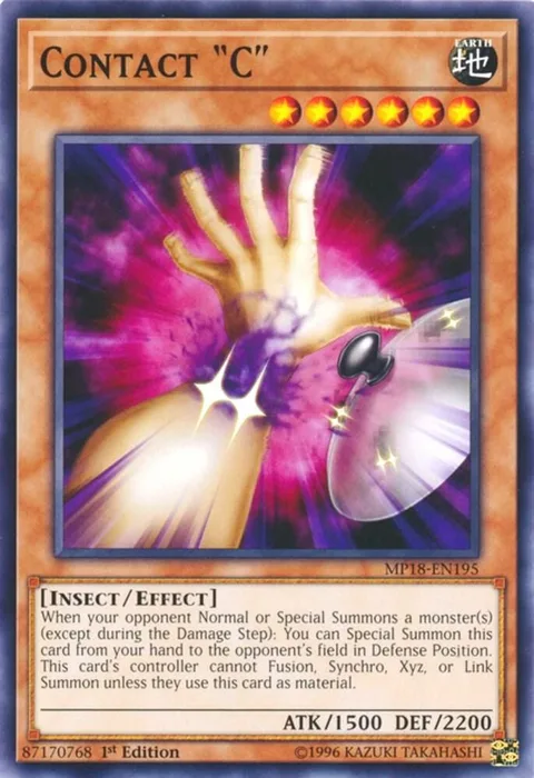 Contact "C" MP18-EN195 Yu-Gi-Oh card from 2018 Mega-Tins Mega Pack