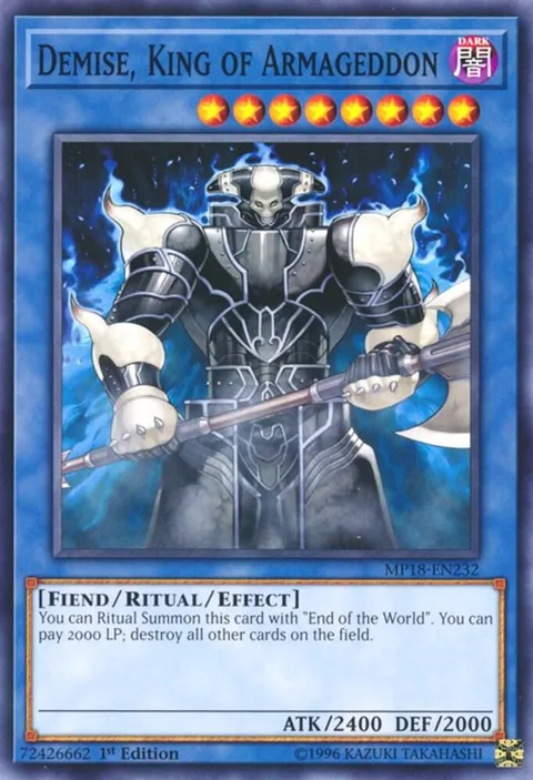 Demise, King of Armageddon MP18-EN232 Yu-Gi-Oh card from 2018 Mega-Tins Mega Pack