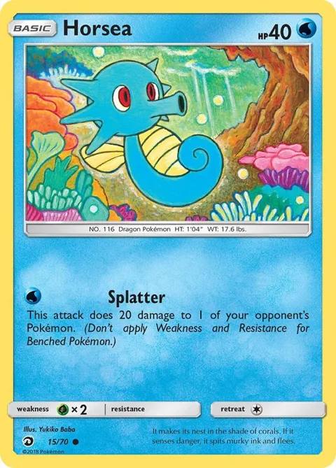 Horsea 15 #15/70 Pokémon card from Dragon Majesty