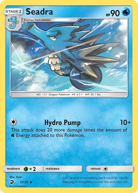Seadra #17/70 Pokémon card from Dragon Majesty