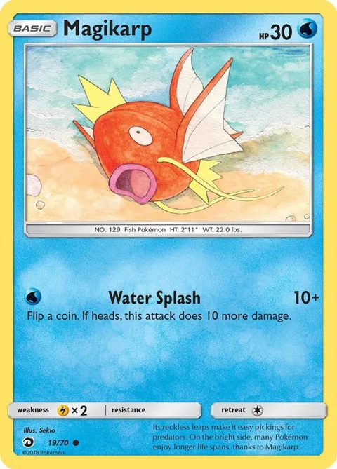 Magikarp #19/70 Pokémon card from Dragon Majesty