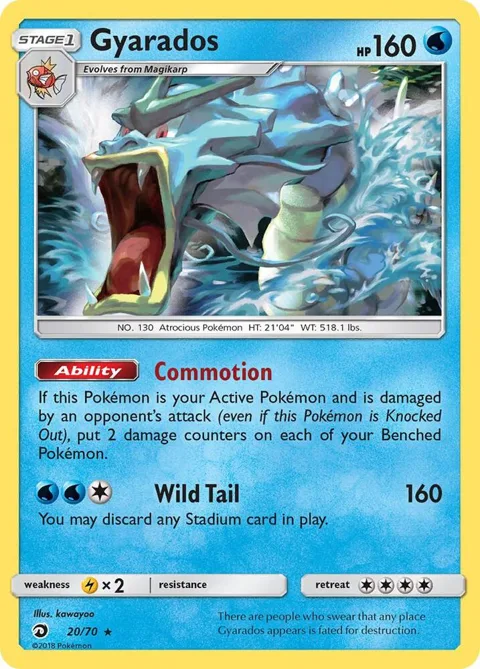 Gyarados #20/70 Reverse Holofoil Pokémon card from Dragon Majesty