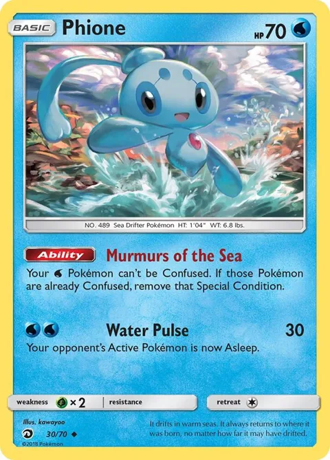 Phione #30/70 Pokémon card from Dragon Majesty