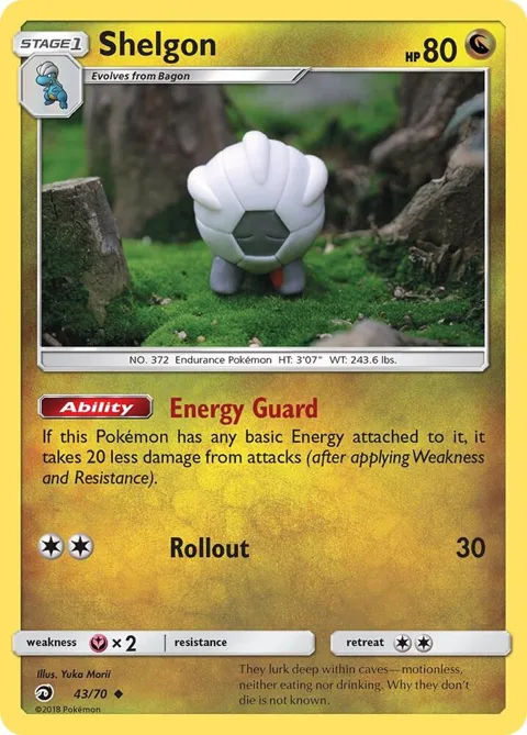 Shelgon #43/70 Pokémon card from Dragon Majesty