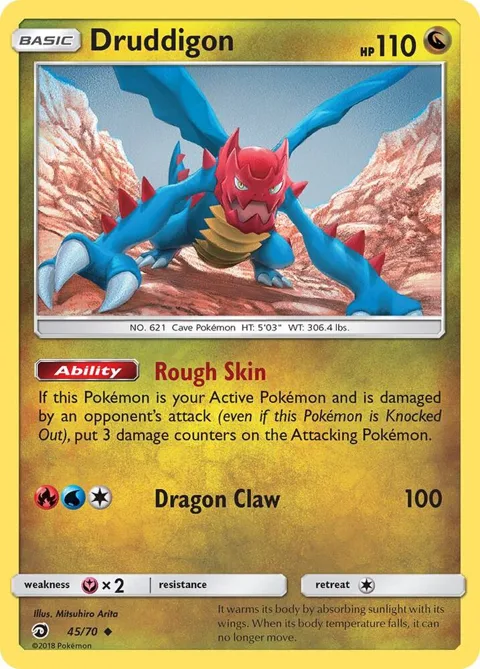 Druddigon #45/70 Pokémon card from Dragon Majesty