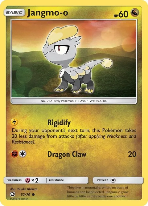 Jangmo-o #52/70 Pokémon card from Dragon Majesty