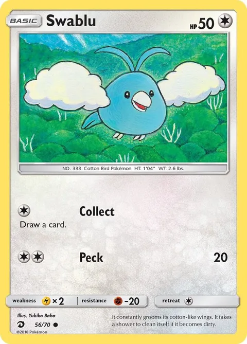 Swablu 56 #56/70 Pokémon card from Dragon Majesty