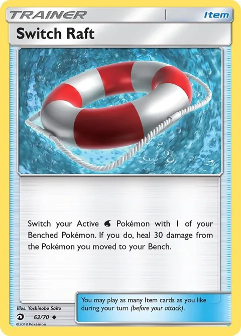 Switch Raft #62/70 Pokémon card from Dragon Majesty