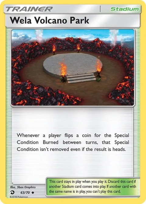 Wela Volcano Park #63/70 Pokémon card from Dragon Majesty