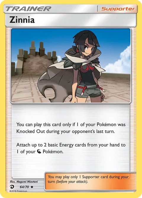 Zinnia #64/70 Pokémon card from Dragon Majesty