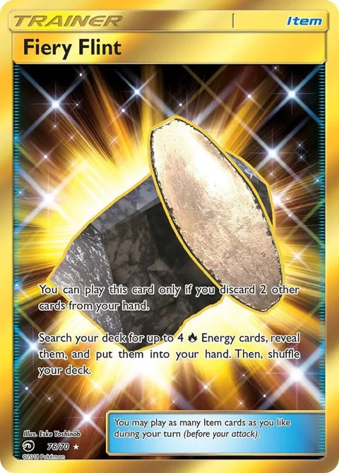 Fiery Flint Secret Rare #76/70 Holofoil Pokémon card from Dragon Majesty