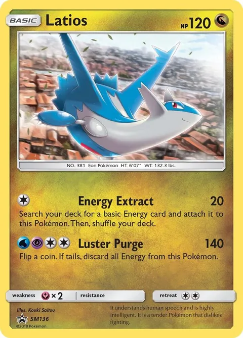 Latios #SM136 Holofoil Pokémon card from SM Promos