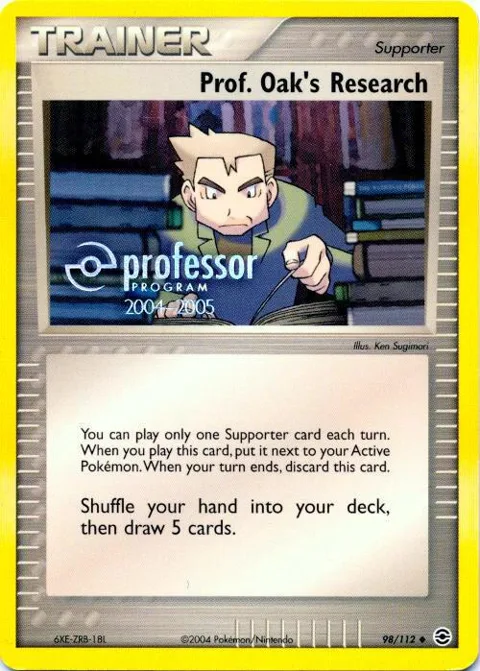 Prof. Oak's Research 2004-2005 #98/112 Pokémon card from Professor Program Promos
