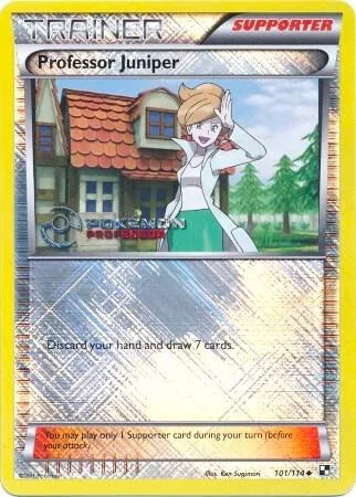 Professor Juniper - 101/114 2013 #101/114 Reverse Holofoil Pokémon card from Professor Program Promos