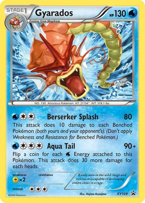 Gyarados #XY109 Holofoil Pokémon card from XY Promos