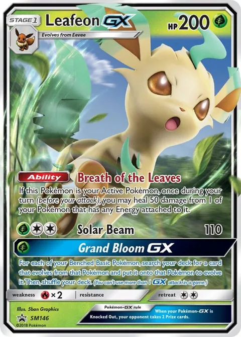 Leafeon GX #SM146 Holofoil Pokémon card from SM Promos
