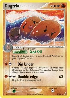 Dugtrio - 5/100 EX Crystal Guardians #005/100 Pokémon card from Deck Exclusives