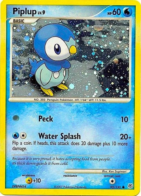 Piplup - 93/130 Cosmos Holo #093/130 Holofoil Pokémon card from Miscellaneous Cards & Products
