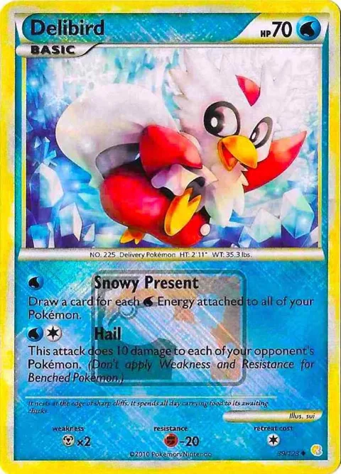 Delibird - 39/123 League Promo #039/123 Reverse Holofoil Pokémon card from League & Championship Cards
