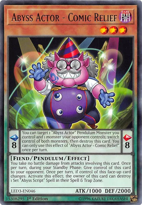Abyss Actor - Comic Relief LED3-EN046 Yu-Gi-Oh card from Legendary Duelists: White Dragon Abyss