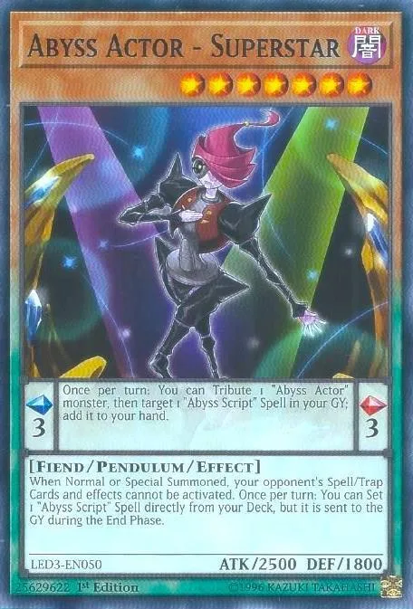 Abyss Actor - Superstar LED3-EN050 Yu-Gi-Oh card from Legendary Duelists: White Dragon Abyss