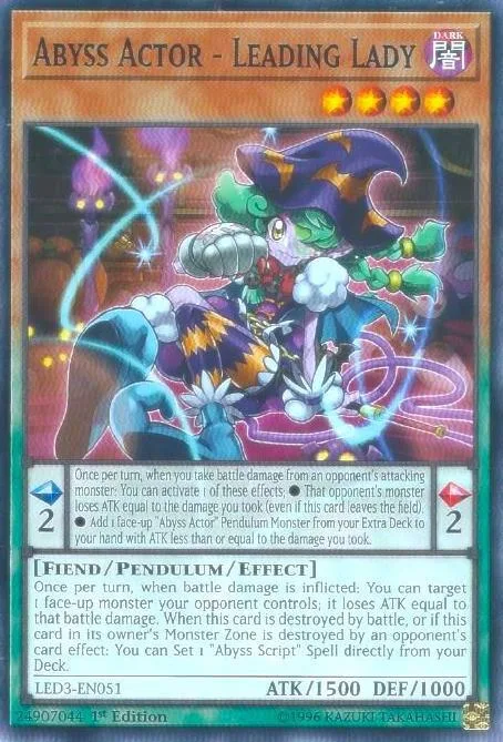 Abyss Actor - Leading Lady LED3-EN051 Yu-Gi-Oh card from Legendary Duelists: White Dragon Abyss