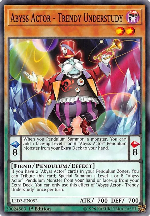 Abyss Actor - Trendy Understudy LED3-EN052 Yu-Gi-Oh card from Legendary Duelists: White Dragon Abyss