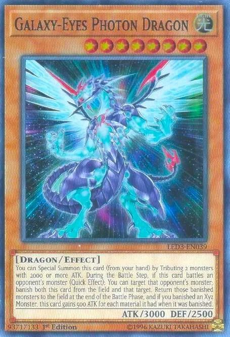 Galaxy-Eyes Photon Dragon LED3-EN039 Yu-Gi-Oh card from Legendary Duelists: White Dragon Abyss
