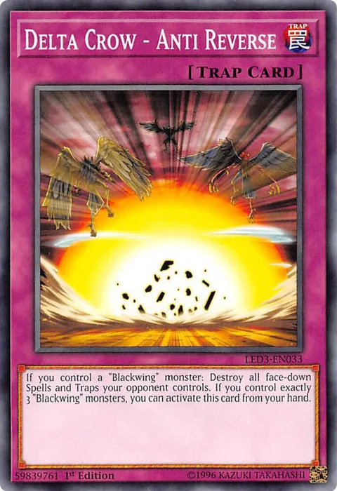 Delta Crow - Anti Reverse LED3-EN033 Yu-Gi-Oh card from Legendary Duelists: White Dragon Abyss