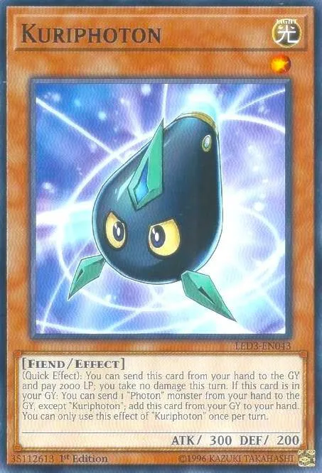 Kuriphoton LED3-EN043 Yu-Gi-Oh card from Legendary Duelists: White Dragon Abyss