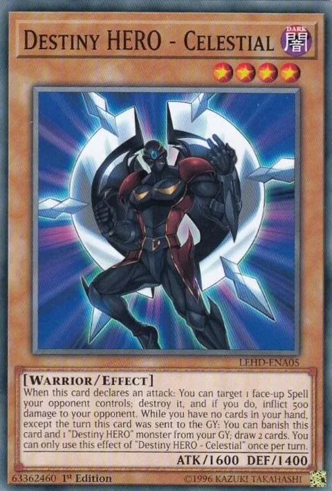 Destiny HERO - Celestial LEHD-ENA05 Yu-Gi-Oh card from Legendary Hero Decks