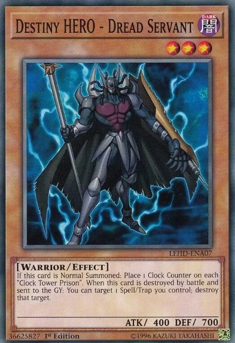 Destiny HERO - Dread Servant LEHD-ENA07 Yu-Gi-Oh card from Legendary Hero Decks