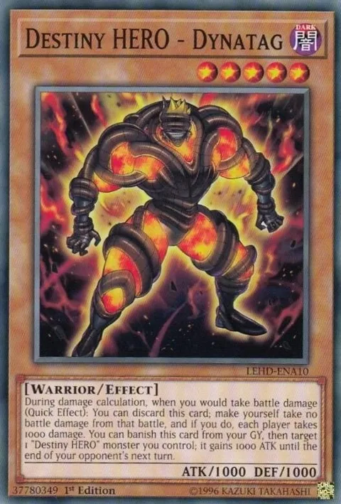 Destiny HERO - Dynatag LEHD-ENA10 Yu-Gi-Oh card from Legendary Hero Decks