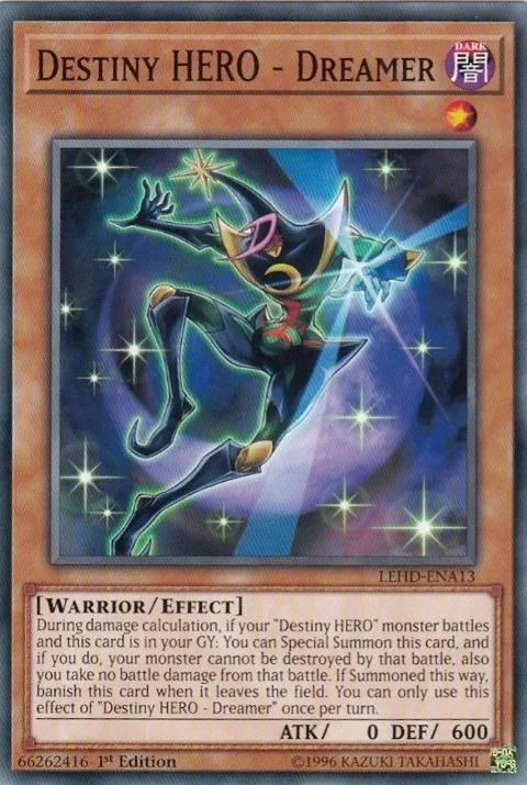Destiny HERO - Dreamer LEHD-ENA13 Yu-Gi-Oh card from Legendary Hero Decks