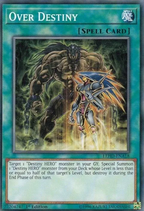 Over Destiny LEHD-ENA18 Yu-Gi-Oh card from Legendary Hero Decks