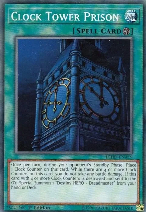 Clock Tower Prison LEHD-ENA19 Yu-Gi-Oh card from Legendary Hero Decks