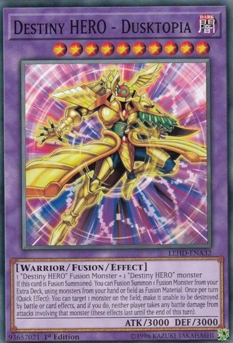 Destiny HERO - Dusktopia LEHD-ENA32 Yu-Gi-Oh card from Legendary Hero Decks