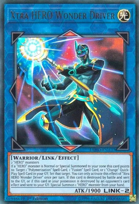 Xtra HERO Wonder Driver LEHD-ENA37 Yu-Gi-Oh card from Legendary Hero Decks