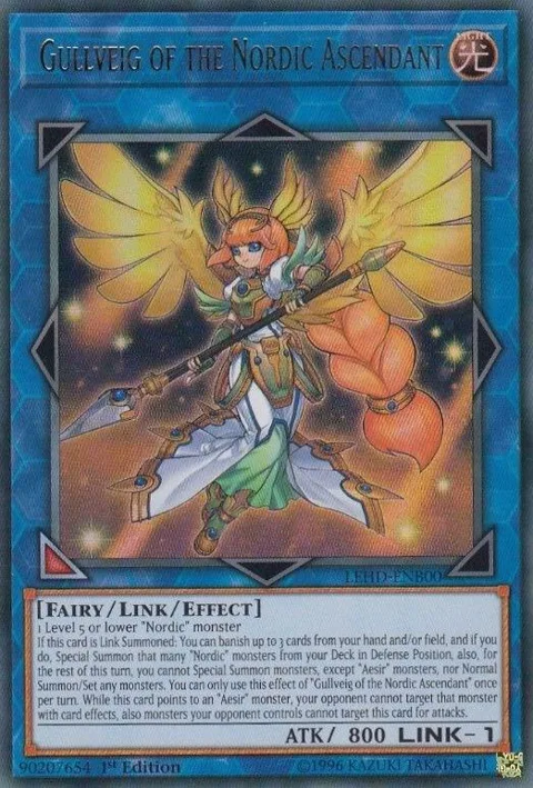 Gullveig of the Nordic Ascendant LEHD-ENB00 Yu-Gi-Oh card from Legendary Hero Decks