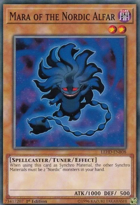 Mara of the Nordic Alfar LEHD-ENB08 Yu-Gi-Oh card from Legendary Hero Decks