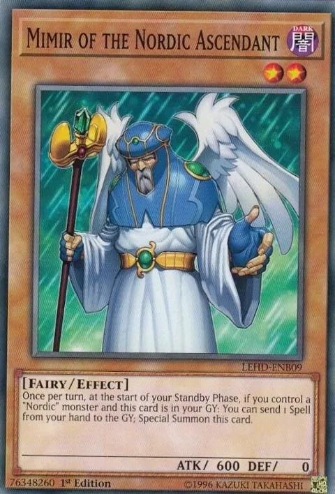 Mimir of the Nordic Ascendant LEHD-ENB09 Yu-Gi-Oh card from Legendary Hero Decks